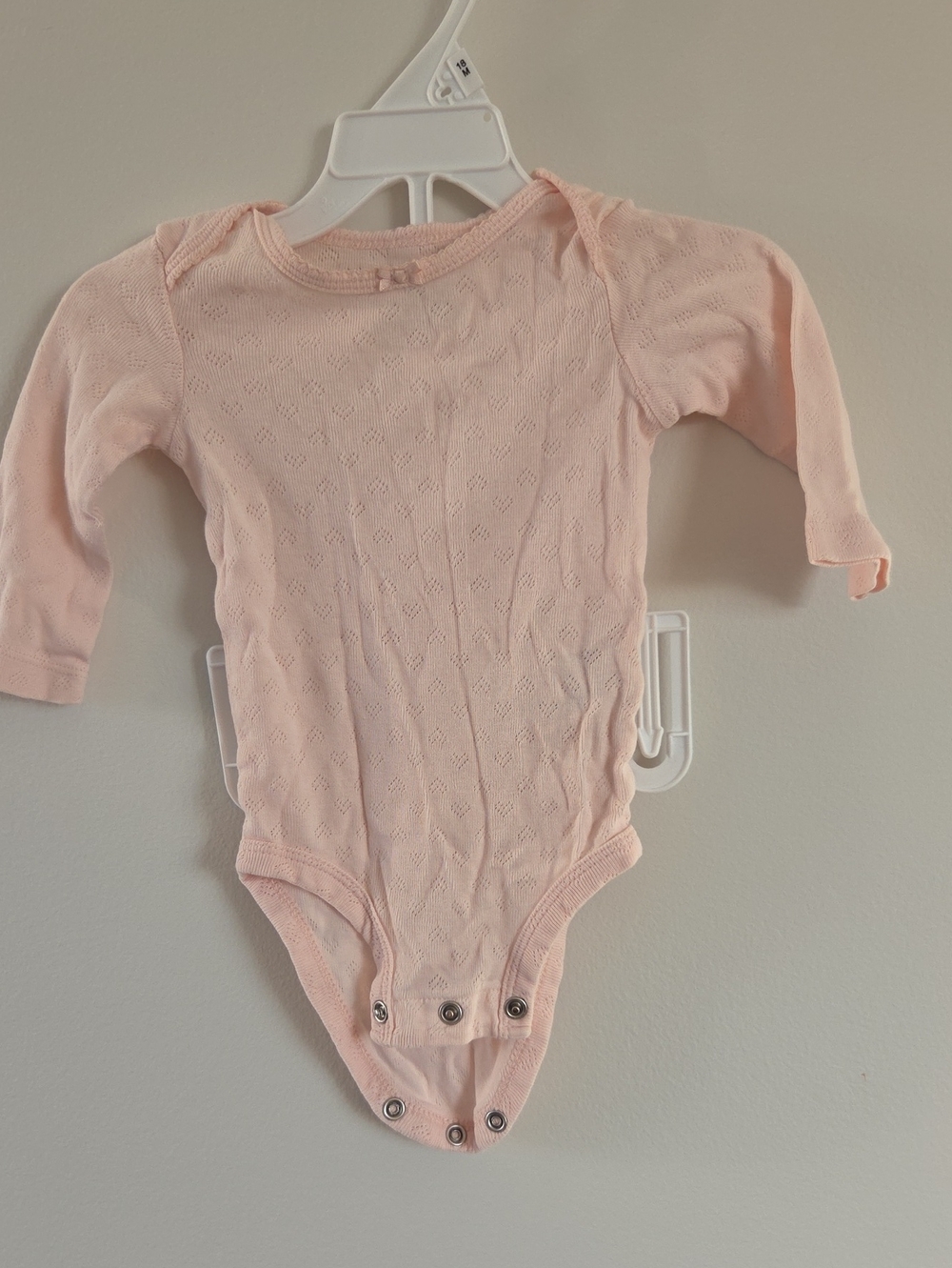Soft Pink Long-Sleeve Baby One-Piece Bodysuit